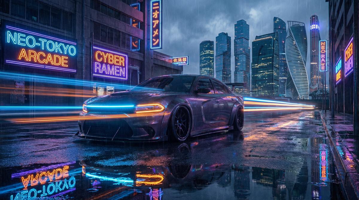 抖荫短视频轿车改装视频 - 城市夜景漂移